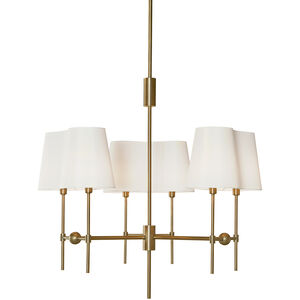 Seymour 6 Light 35.5 inch Antique Brass Chandelier Ceiling Light