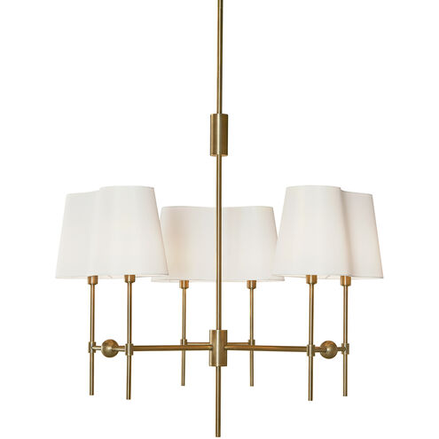 Seymour 6 Light 35.5 inch Antique Brass Chandelier Ceiling Light