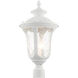 Oxford 3 Light 22 inch Textured White Outdoor Post Top Lantern