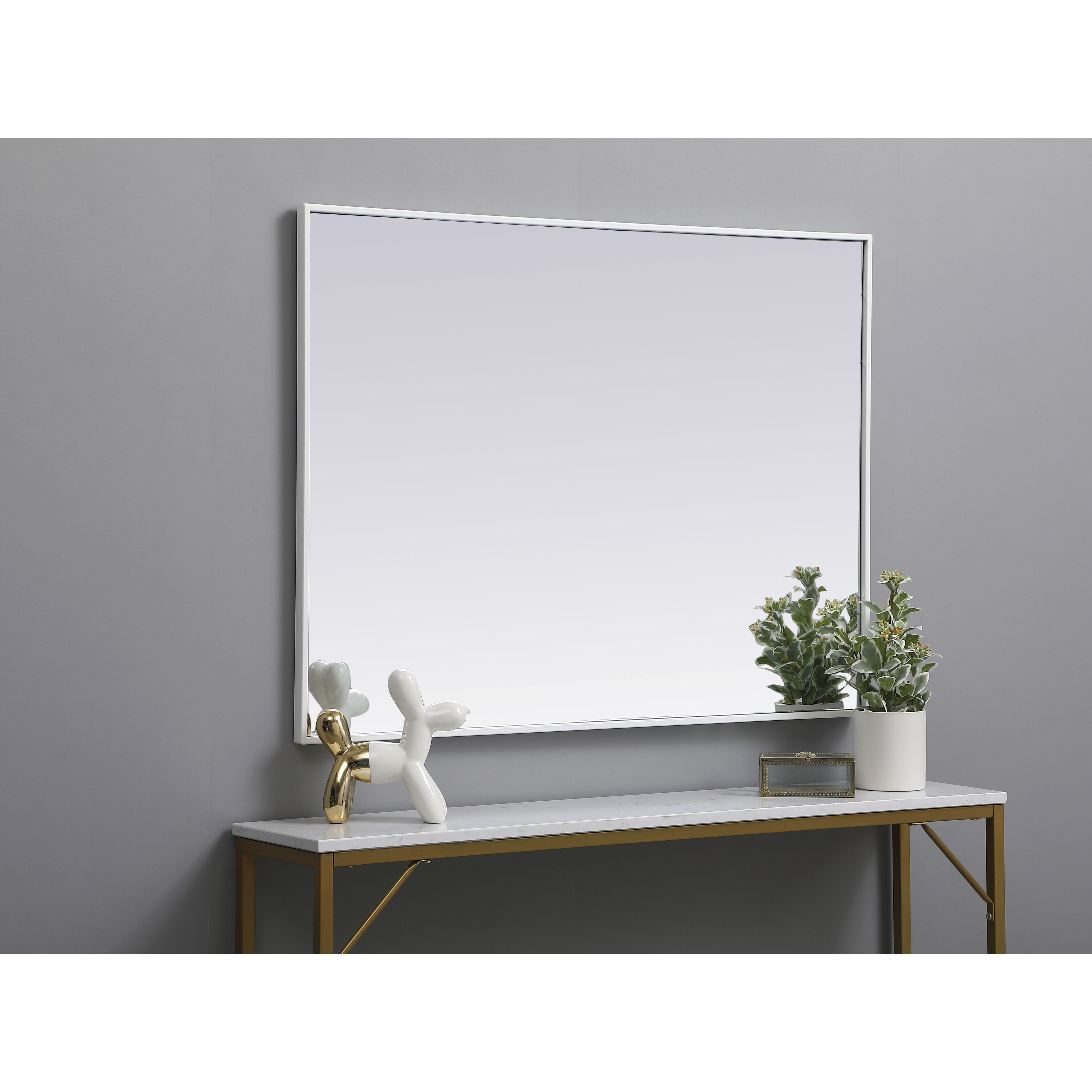 Monet 40 X 30 inch White Wall Mirror
