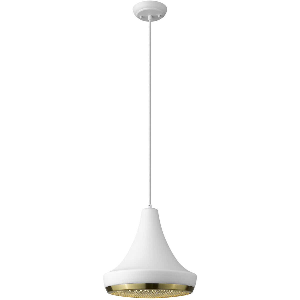 Tholos 1 Light 14 inch White Pendant Ceiling Light