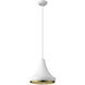 Tholos 1 Light 14 inch White Pendant Ceiling Light
