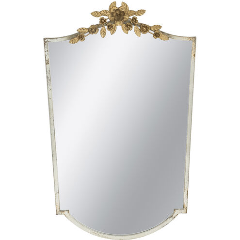 Anita 37.4 X 24 inch Distressed Ivory/Gold Wall Mirror
