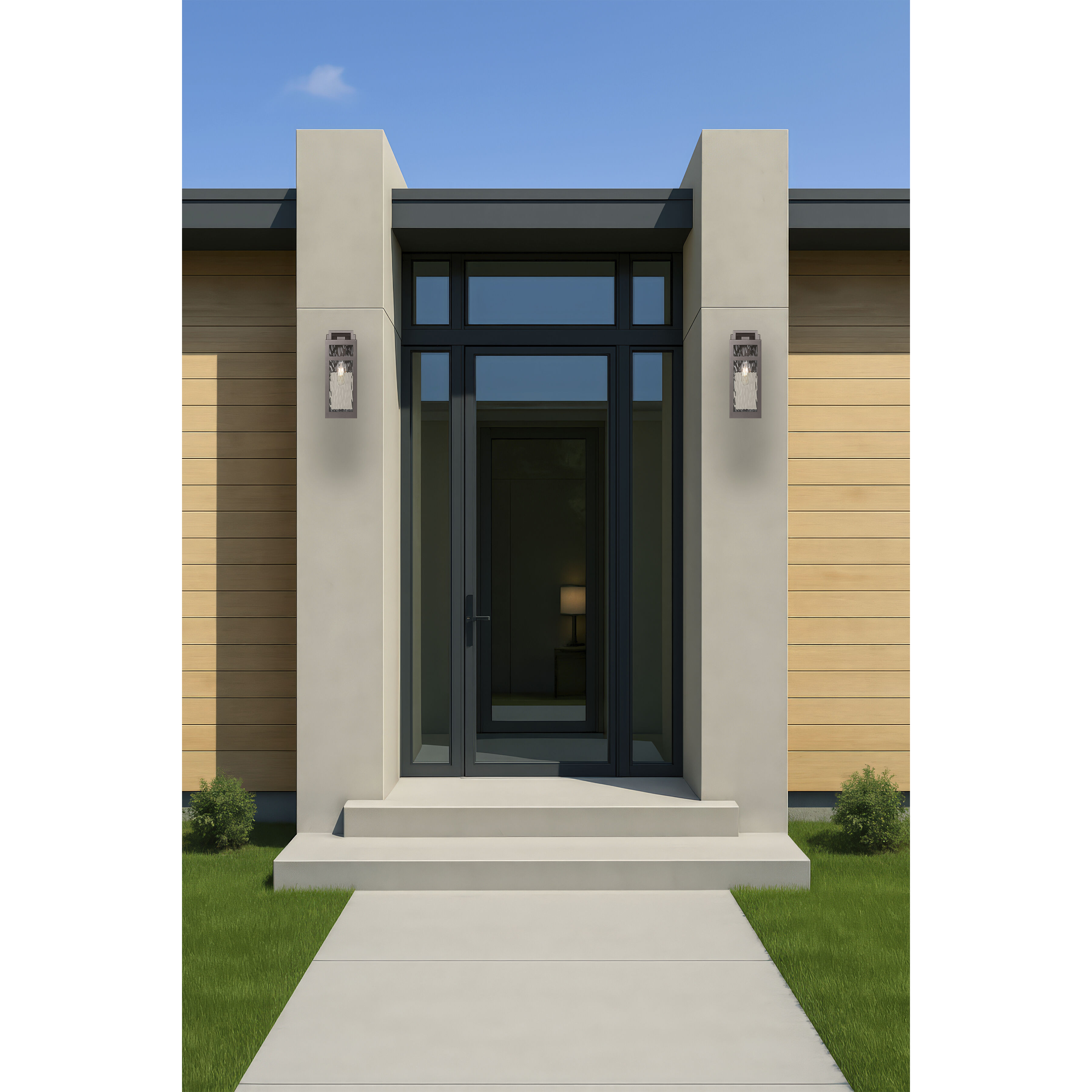 Ridgeway 1 Light 12.5 inch Bronze Outdoor Sconce in Waterglass