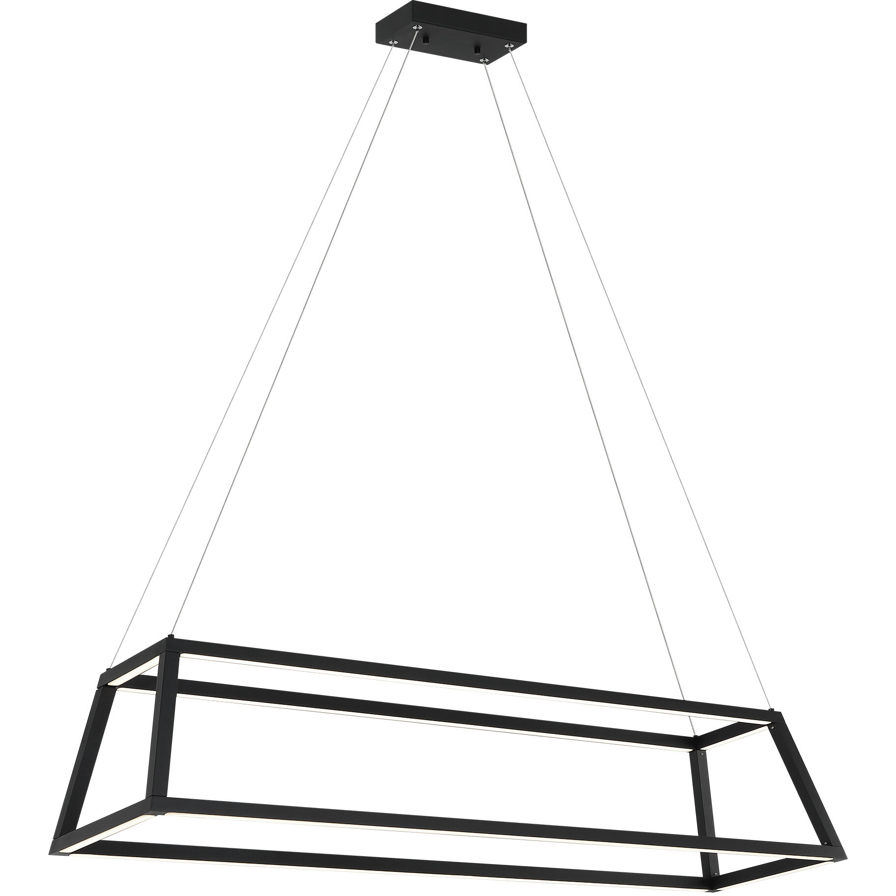 Carlington LED 46 inch Matte Black Chandelier Ceiling Light