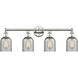 Caledonia 4 Light 32 inch Polished Nickel Bath Vanity Light Wall Light in Charcoal