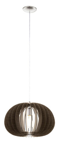 Cossano 1 Light 17.75 inch Matte Nickel Pendant Ceiling Light