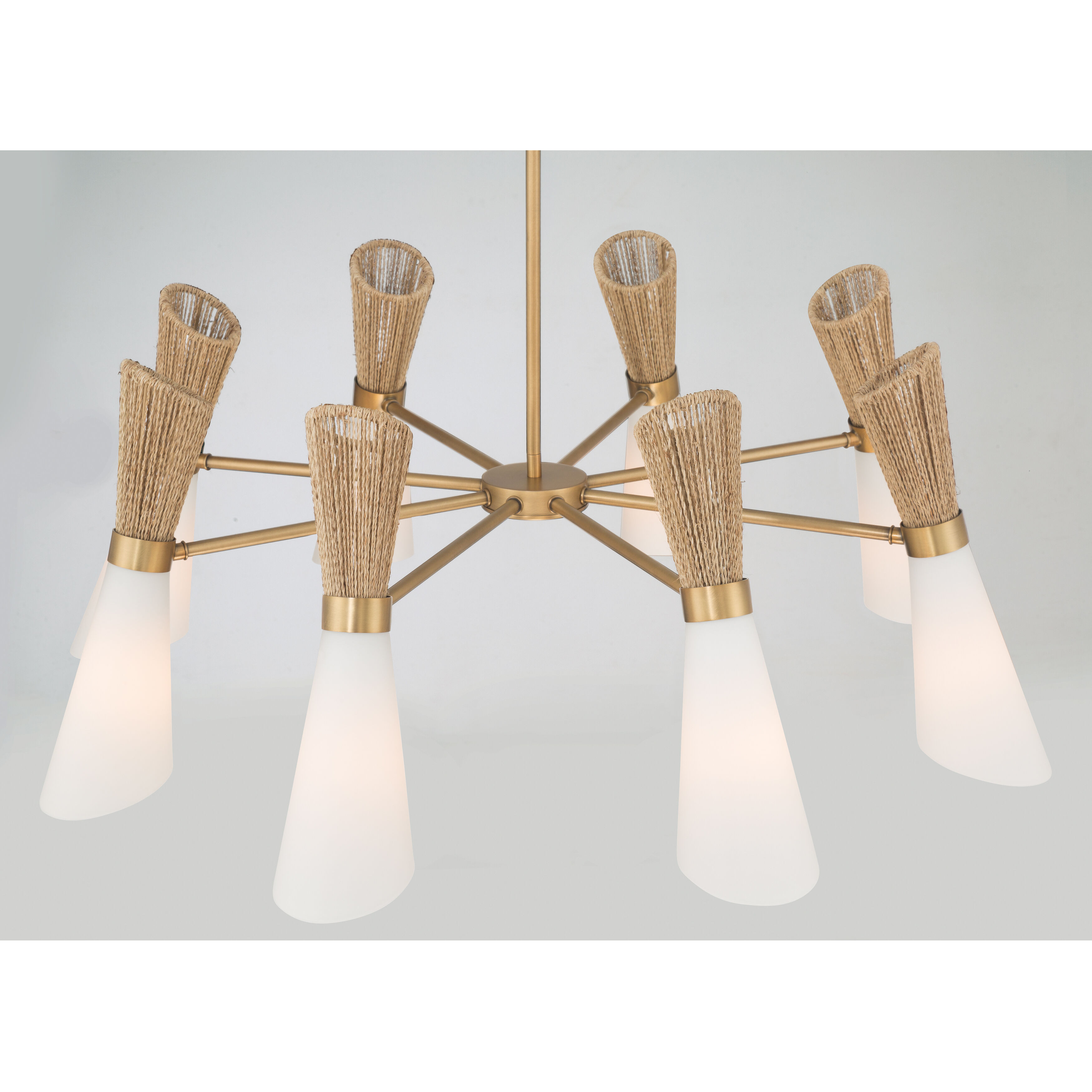 Vantrel 8 Light 36 inch Legacy Brass Chandelier Ceiling Light