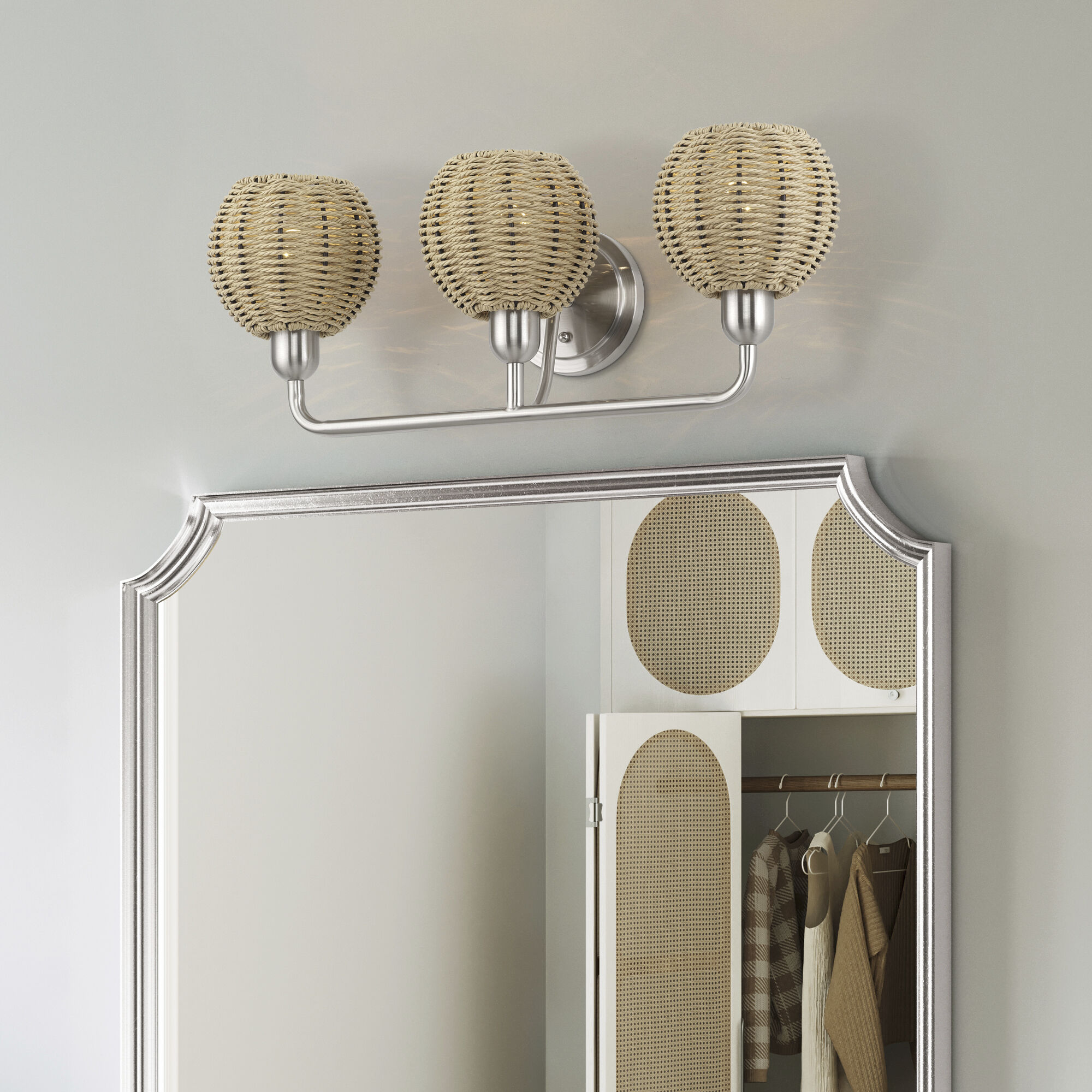 Summervine 3 Light 23.5 inch Brushed Nickel Vanity Wall Sconce Wall Light