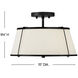 Clarke 2 Light 15 inch Black Semi-Flush Mount Ceiling Light