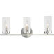 Sentinel 3 Light 21.25 inch Satin Nickel Bath Vanity Wall Light