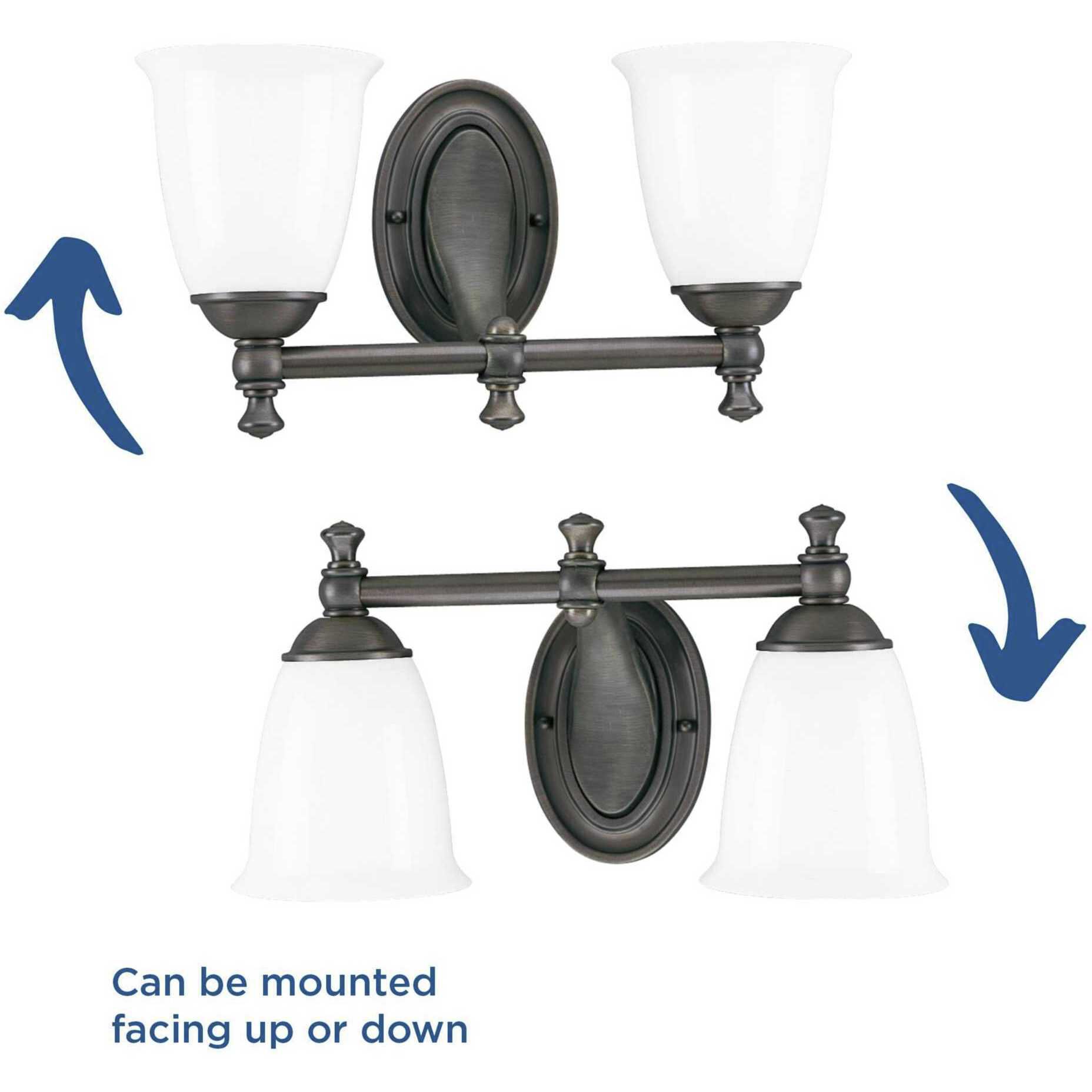 Victorian 2 Light 17 inch Venetian Bronze Bath Vanity Wall Light, Delta