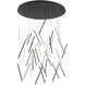 Chute LED 50 inch Black Multi Pendant Ceiling Light