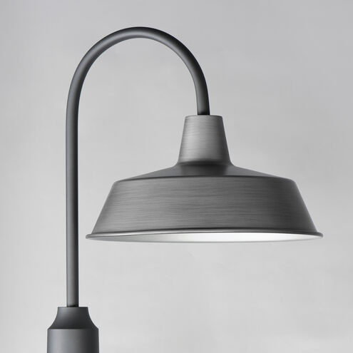 Pier M 1 Light 20.25 inch Weathered Zinc with Black Outdoor Post Lantern in Weathered Zinc and Black, Post Lantern