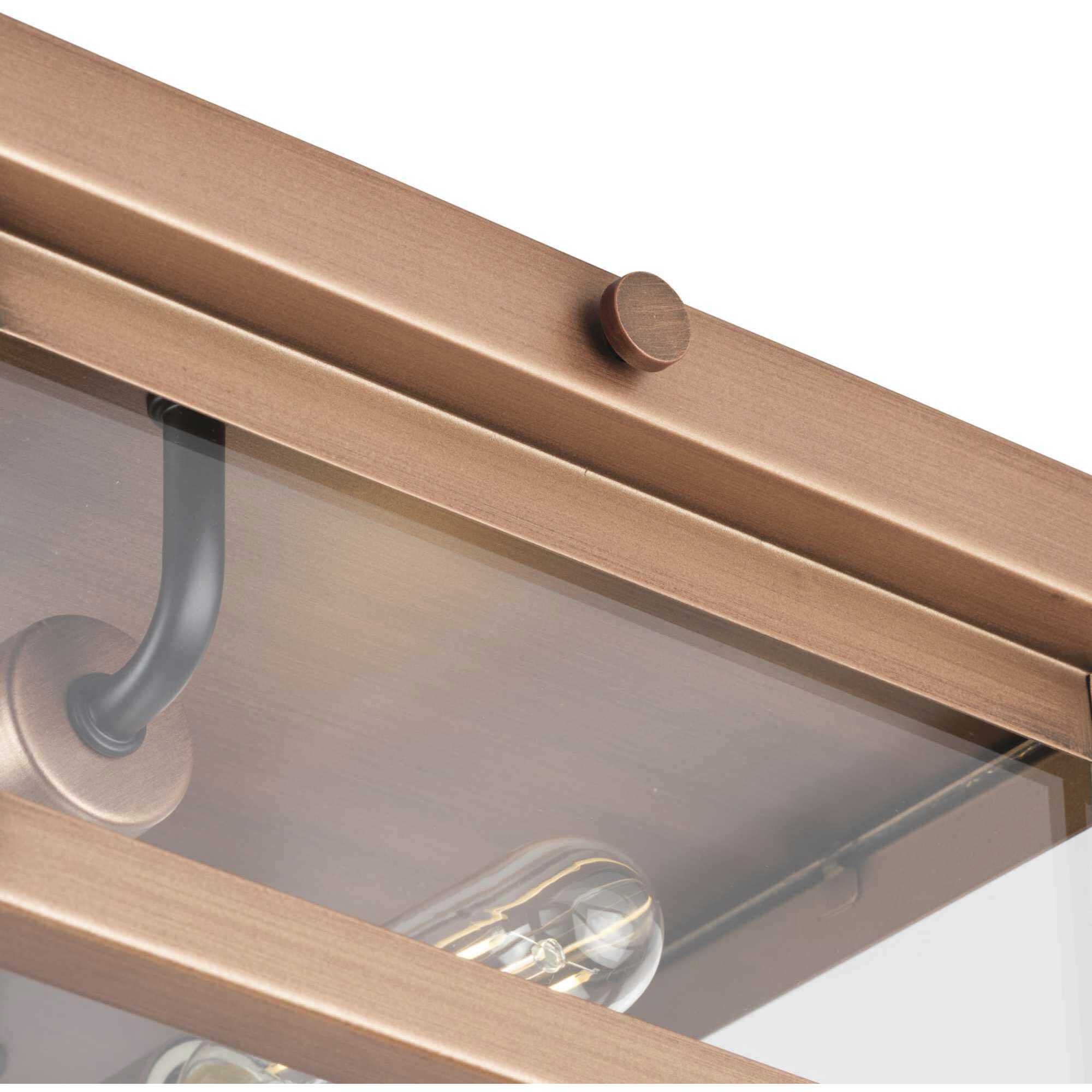 Union Square 2 Light 12.37 inch Antique Copper Flushmount Ceiling Light, Design Series