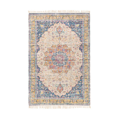 Nelson 90 X 60 inch Khaki/Saffron/Violet/Aqua/White Rugs