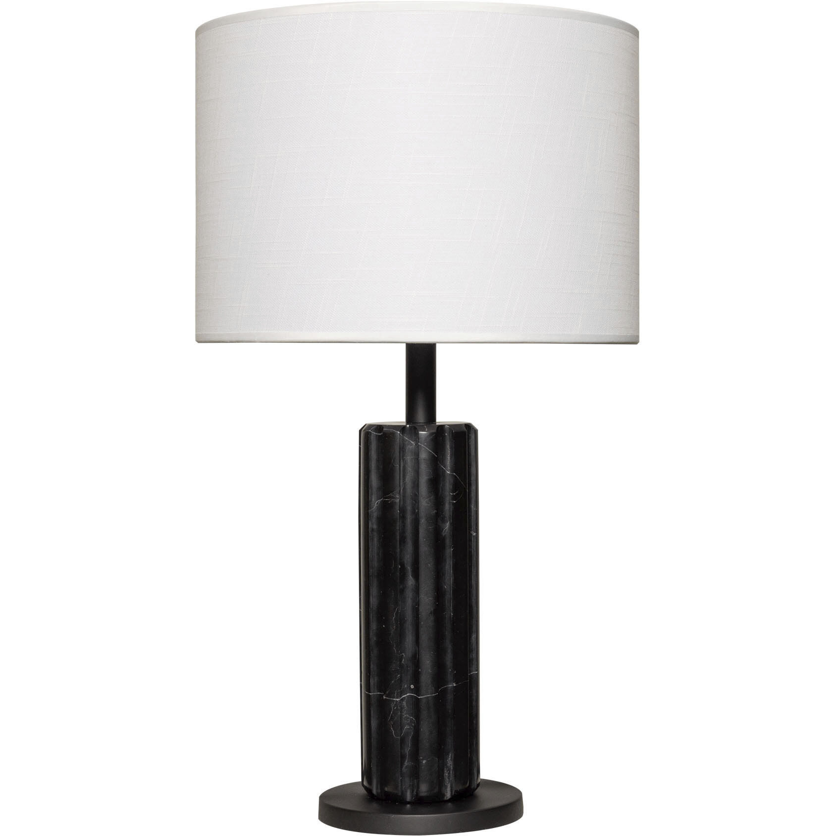Sentu 25.25 inch 100 watt Matte Black and Black Marble Table Lamp Portable Light