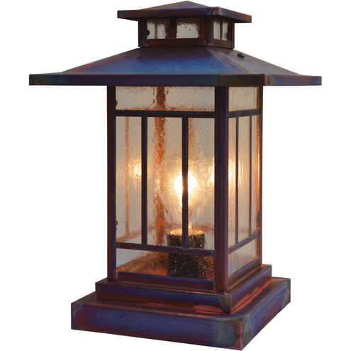 Kennebec 1 Light 12.12 inch Verdigris Patina Column Mount in Amber Mica