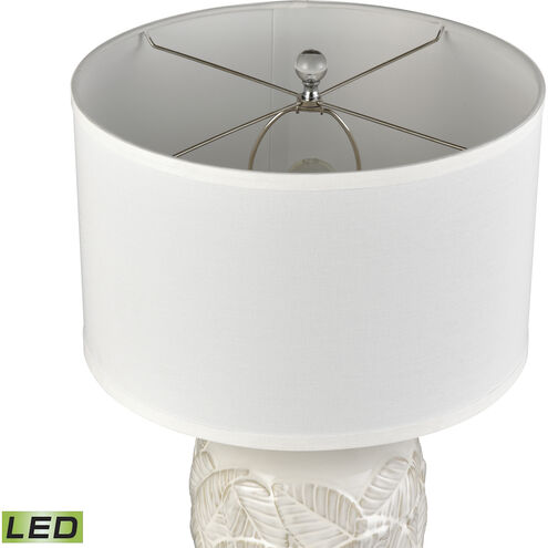 Goodell 27.5 inch 9.00 watt White Glazed with Clear Table Lamp Portable Light