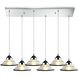 Refraction LED 30 inch Polished Chrome Mini Pendant Ceiling Light in Etched Clear