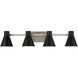 Towner 4 Light 35.38 inch Brushed Nickel Wall Bath Fixture Wall Light