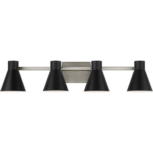 Towner 4 Light 35.38 inch Brushed Nickel Wall Bath Fixture Wall Light