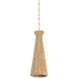 Tallman 1 Light 8 inch Vintage Gold Leaf Pendant Ceiling Light