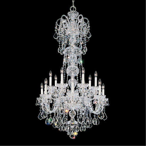 Olde World 14 Light 32 inch Silver Chandelier Ceiling Light in Polished Silver, Olde World Swarovski