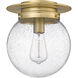 Calhoun 1 Light 9 inch Heritage Brass Flush Mount Ceiling Light