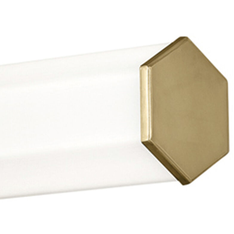 Facet LED 26 inch Heritage Brass Vanity Light Wall Light, Vertical 