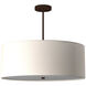Textile LED 24 inch Dark Bronze Pendant Ceiling Light