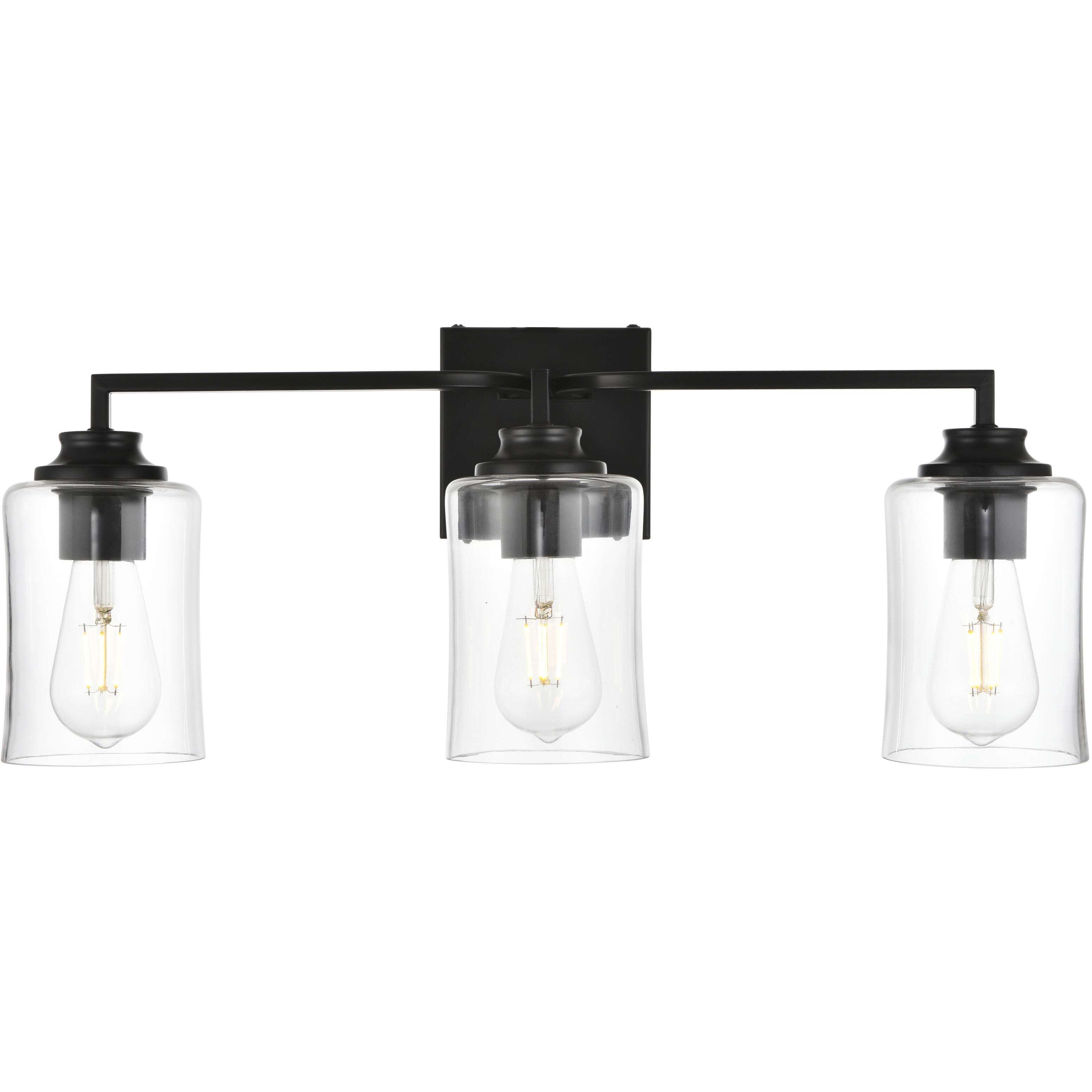 Ronnie 3 Light 23 inch Black Bath Sconce Wall Light