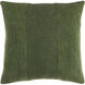 Washed Stripe 18 inch Medium Green Pillow Kit in 18 x 18, Square