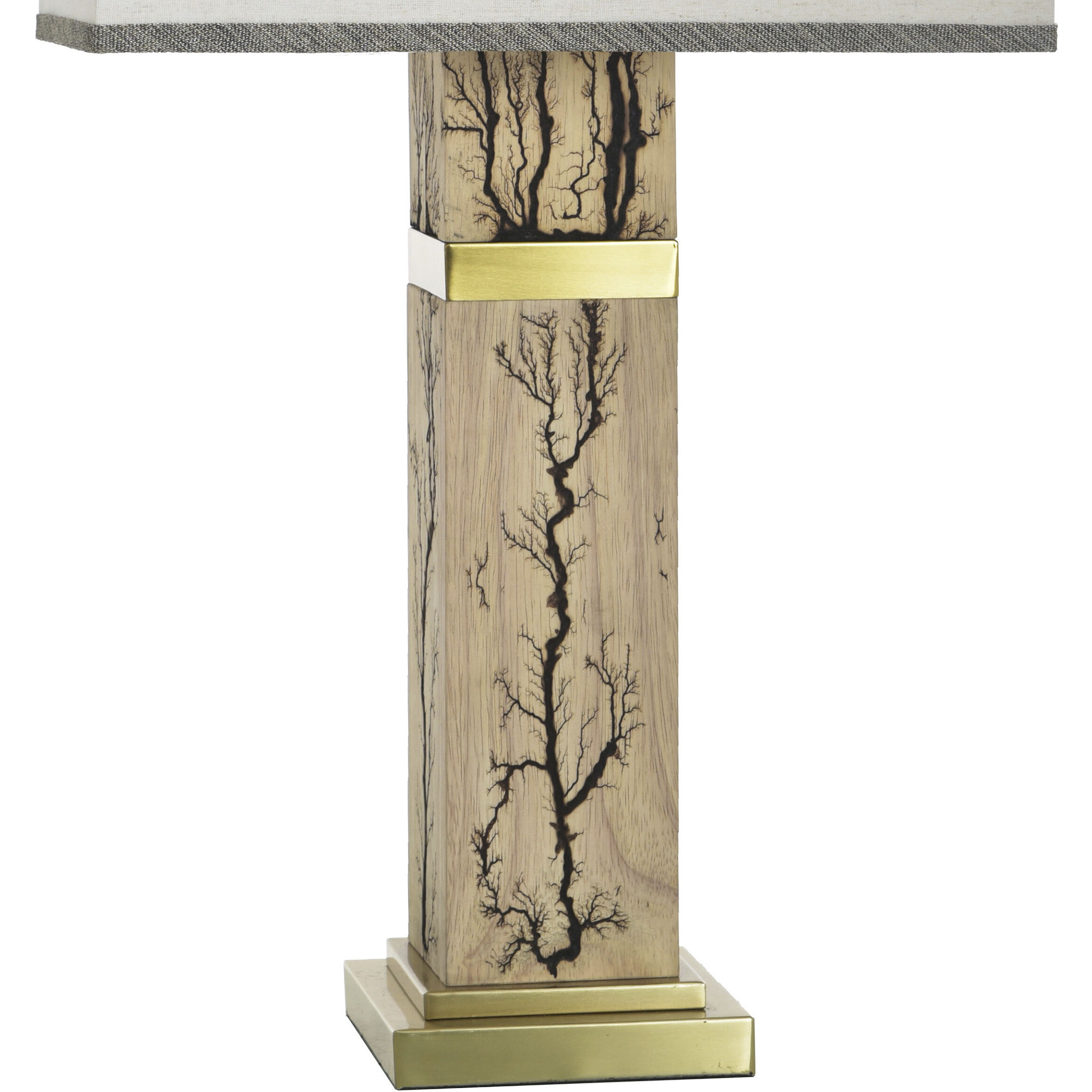 Ramsel 32.25 inch 100 watt Ramsel Gold and Oat Table Lamp Portable Light