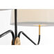 Thomas O'Brien Canto LED 50 inch Bronze and Hand-Rubbed Antique Brass Linear Chandelier Ceiling Light