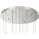 Jateo LED 24 inch Polished Nickel Multi Drop Chandelier Ceiling Light