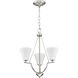Bravo 3 Light 18 inch Brushed Nickel Foyer Chandelier Ceiling Light