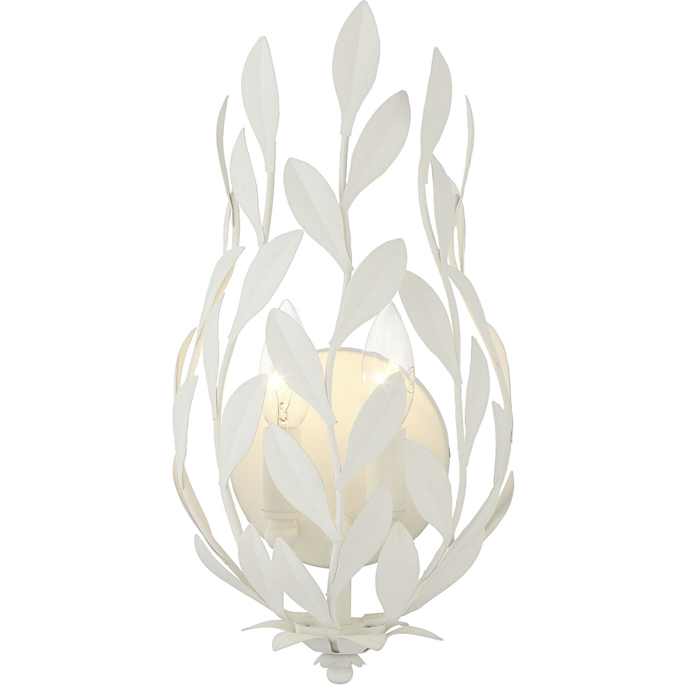 Broche Bath Wall Light in Matte White