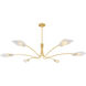 Tenafly 6 Light 72 inch Aged Brass Chandelier Ceiling Light