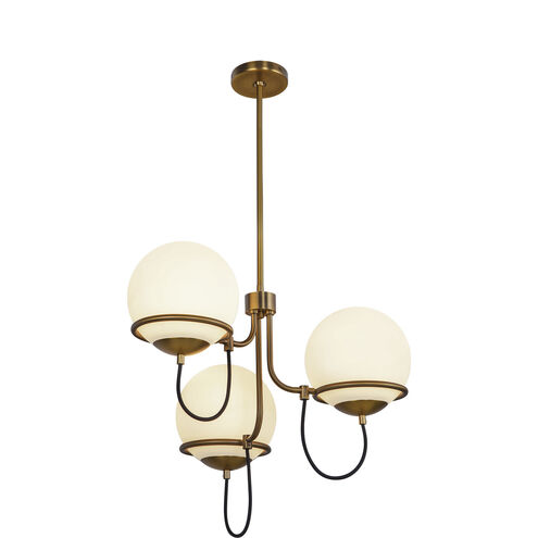 Alora Mood Alba 3 Light 22.88 inch Aged Gold Chandelier Ceiling Light