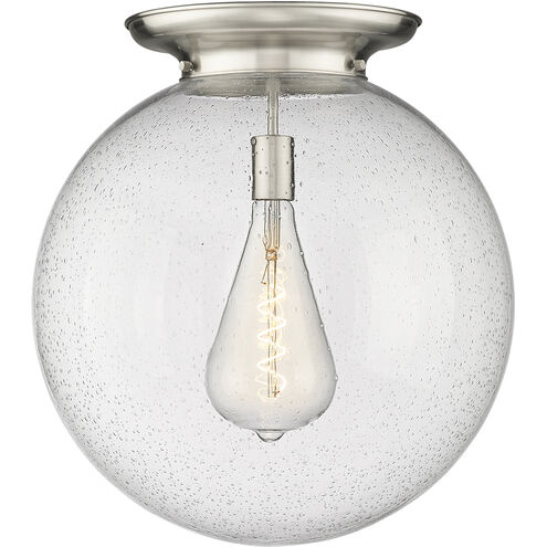 Beacon 1 Light 17.75 inch Satin Nickel Flush Mount Ceiling Light