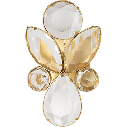 kate spade new york Lloyd 1 Light 6 inch Soft Brass Jeweled Sconce Wall Light in Clear Glass, Small