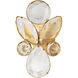 kate spade new york Lloyd 1 Light 6 inch Soft Brass Jeweled Sconce Wall Light in Clear Glass, Small