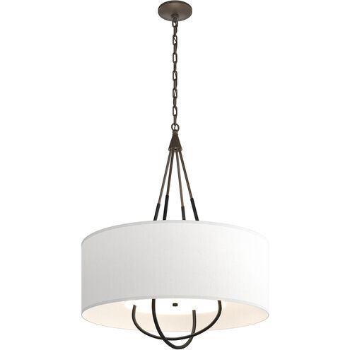 Loop 4 Light 28 inch Ink and Black Pendant Ceiling Light in Natural Anna