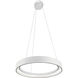 Fornello LED 23.5 inch Textured White Chandelier Ceiling Light