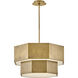 Facet 7 Light 22.25 inch Heritage Brass Chandelier Ceiling Light