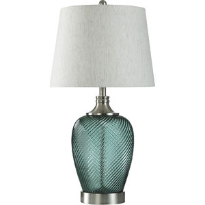 StyleCraft Home Collection Elyse 29 inch 150.00 watt Blue/Green/Silver Table Lamp Portable Light KHL331856DS - Open Box