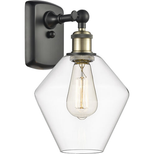 Ballston Cindyrella 1 Light 8 inch Black Antique Brass Sconce Wall Light in Incandescent, Clear Glass