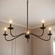 Traditional 5 Light 42 inch Matte Black Chandelier Ceiling Light