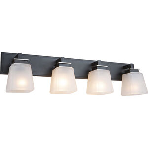 Eastwood 4 Light 33 inch Black and Brushed Nickel Vanity Light Wall Light